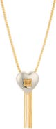 Lele Sadoughi Sweetheart Fringe Pendant Necklace