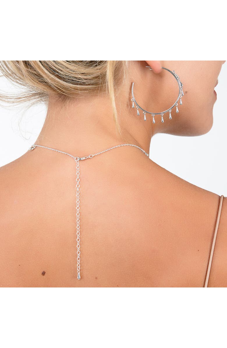 Lucy Quartermaine Mini Drop Choker Style Necklace, Alternate, color, Sterling Silver