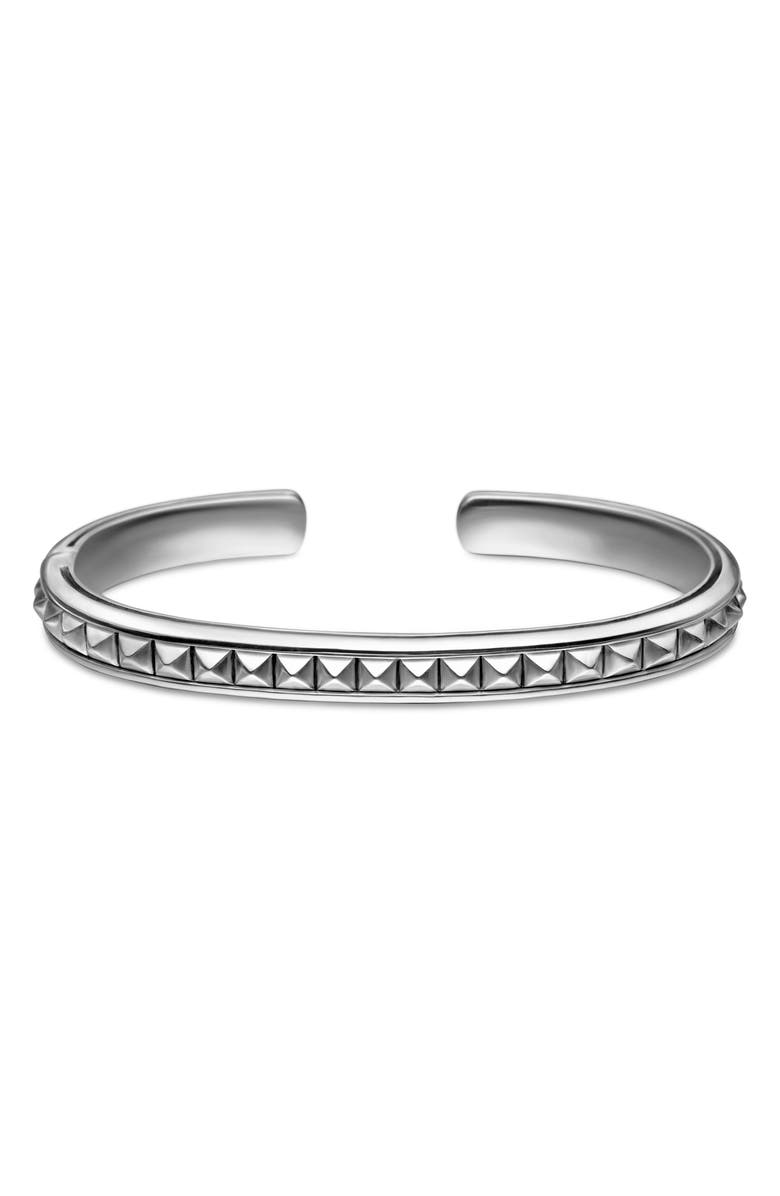 David Yurman Pyramid Cuff Bracelet in Sterling Silver, 7mm, Alternate, color, Silver