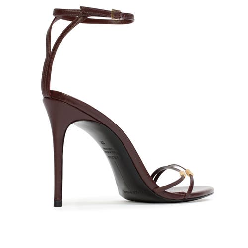 Black Suede Studio Britanny Strappy Sandal In Brown
