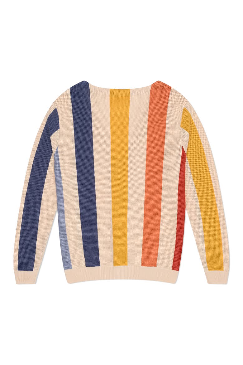 Stripe Cardigan, Alternate, color, BEIGE