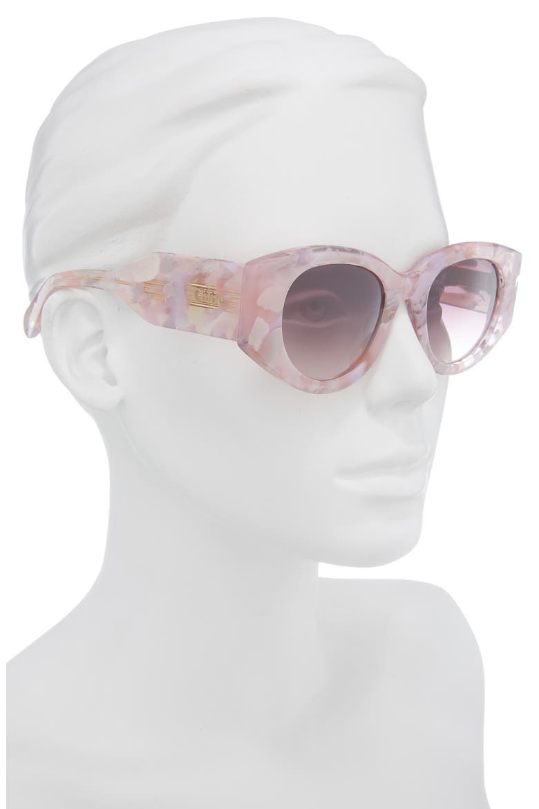 Cat Eye Sunglasses, Alternate, color, NUDE NUDE VIOLET