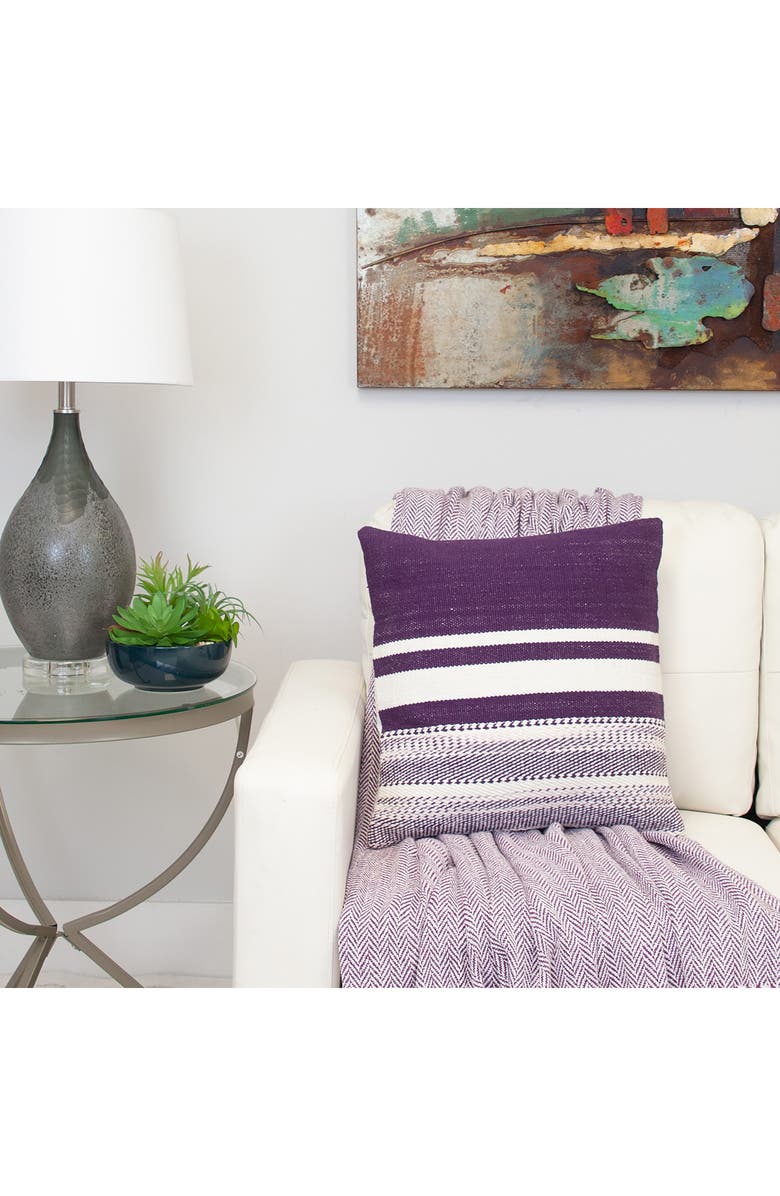 PARKLAND COLLECTION Stripe Square Accent Pillow, Alternate, color, 