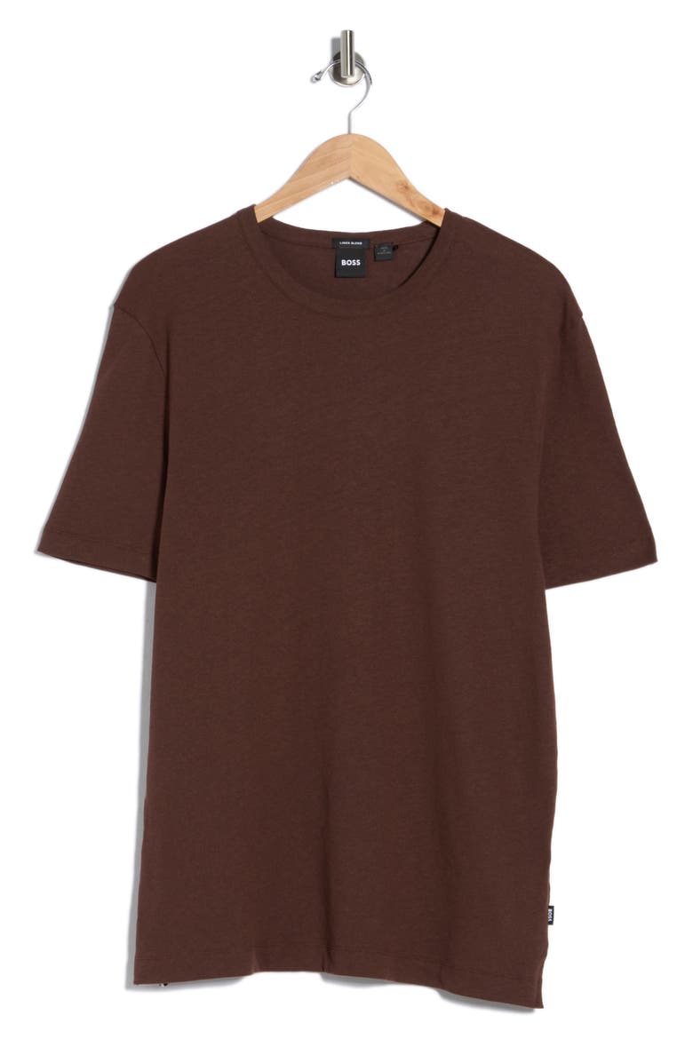 Taut Short Sleeve T-Shirt, Alternate, color, DARK BROWN