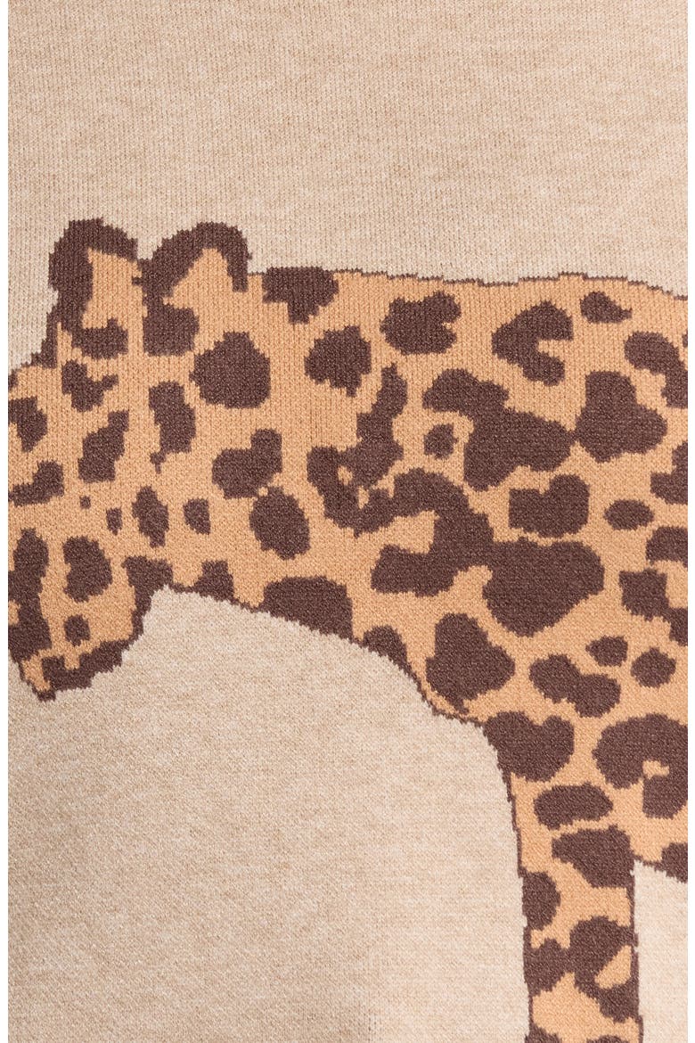 Jazara Leopard Sweater, Alternate, color, OATMEAL