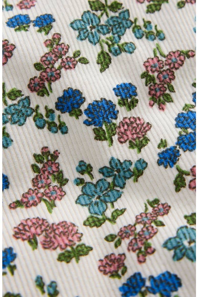 Kids' Floral Rib Knit Flare Leggings, Alternate, color, SOFT IVORY FLORAL
