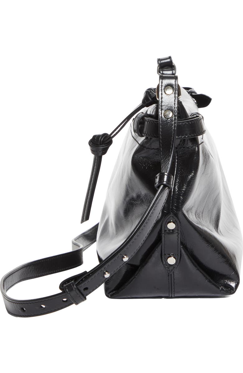 Isabel Marant Winna Leather Crossbody Bag, Alternate, color, Black