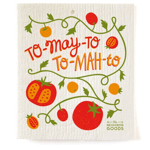 The Neighborgoods Tomato Dish Towel + Sponge Cloth Gift Set In Multi