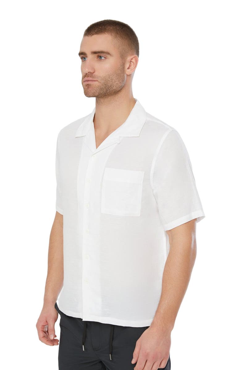 Onia Air Linen Convertible Vacation Shirt, Alternate, color,