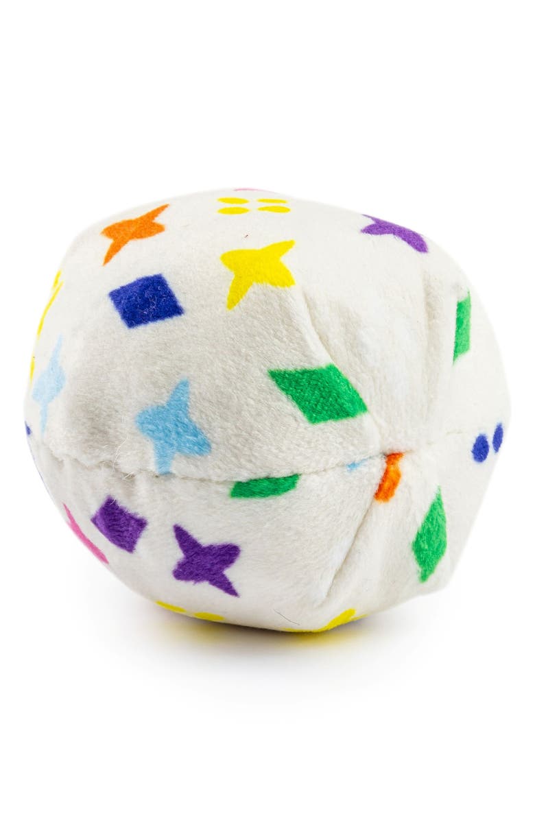 Haute Diggity Dog Kitty Monogram Ball, Alternate, color, White Multi