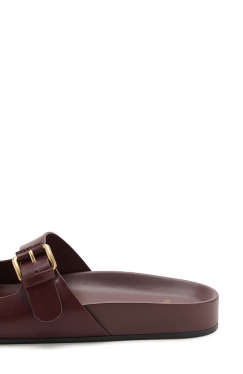 Mango Two-strap Sandal In Burgundy