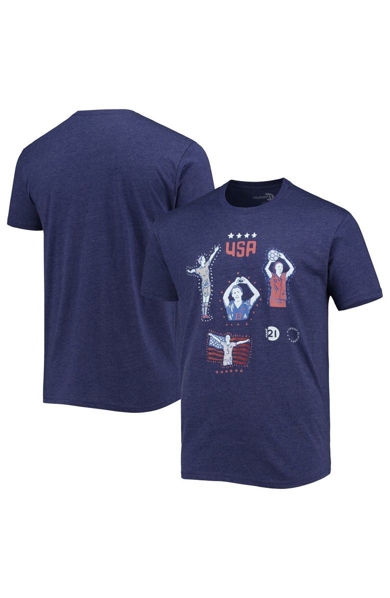 round21 Men's round21 Navy USWNT One Team One Goal T-Shirt, Main, color, 