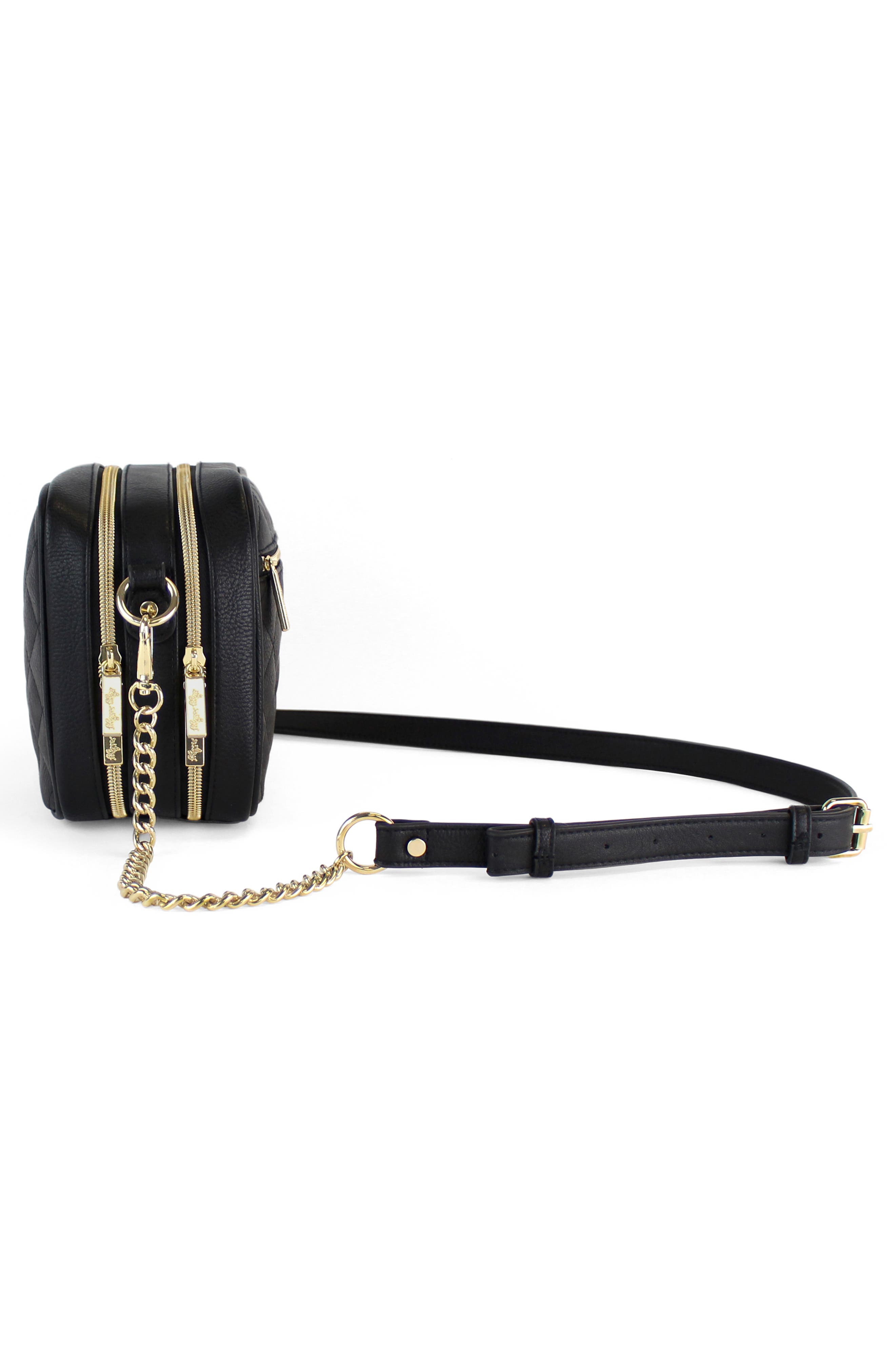 Itzy Ritzy Double Take Faux Leather Crossbody Diaper Bag, Alternate, color, 