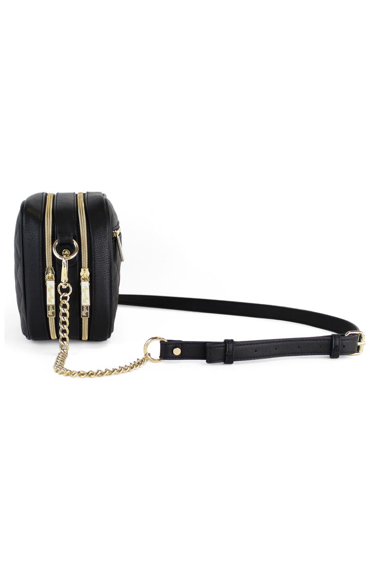 Double Take Faux Leather Crossbody Diaper Bag, Alternate, color, BLACK