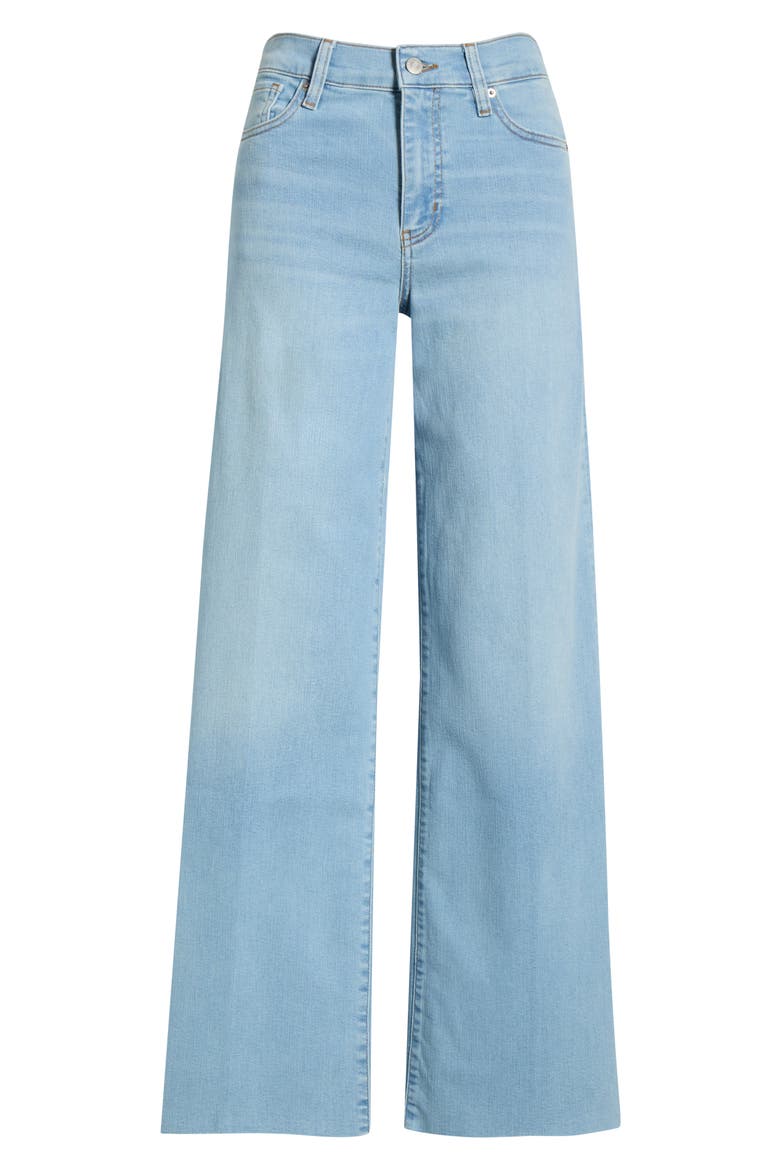Le Slim Raw Hem Palazzo Jeans, Alternate, color, HUSH RAW AFTER