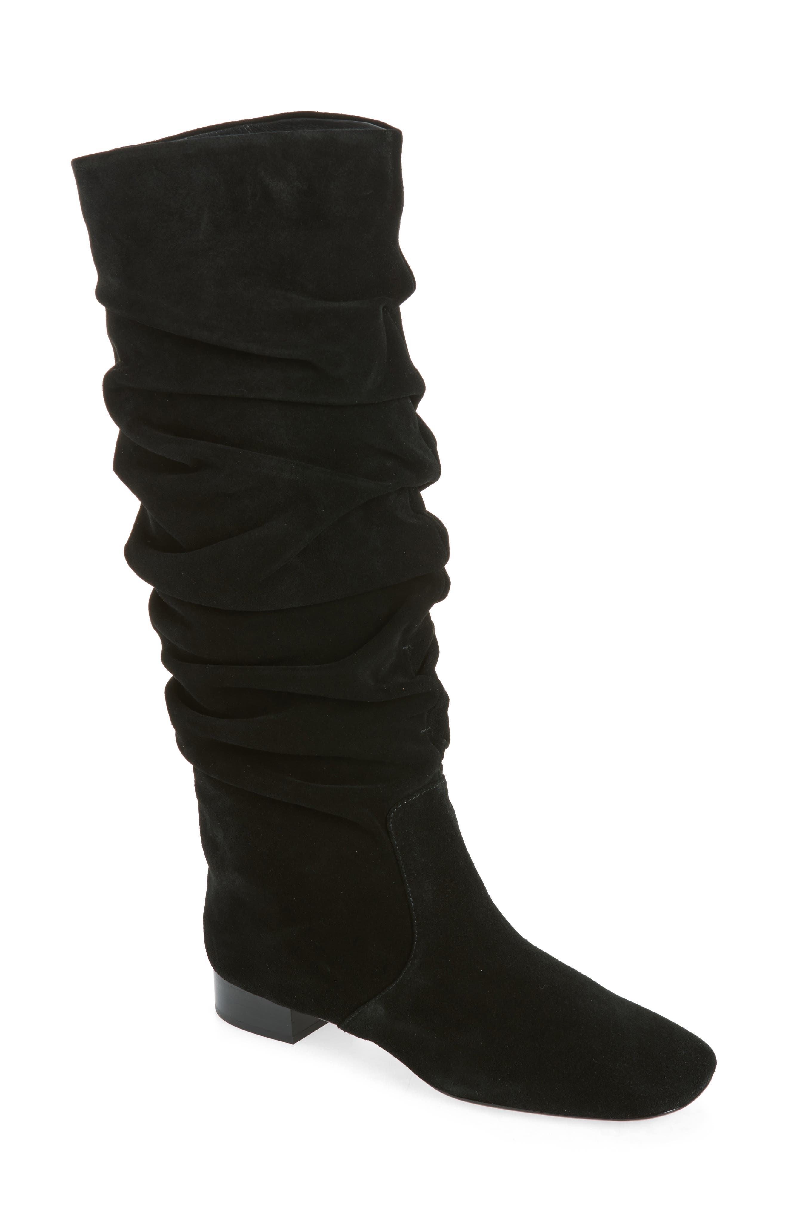 Vashti Leather Knee High Boot, Main, color, BLACK SUEDE