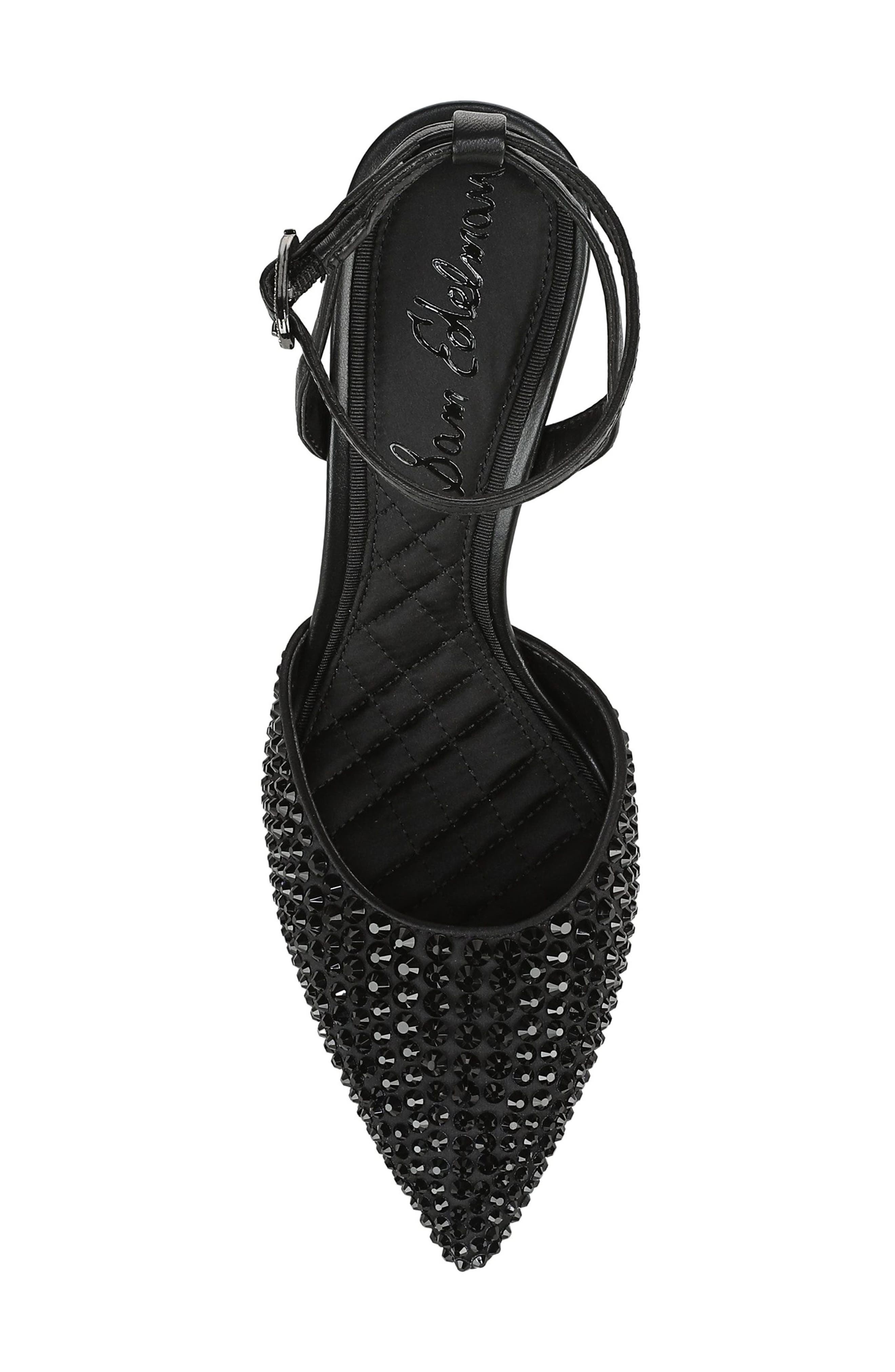Hana Ankle Strap Pump, Alternate, color, BLACK