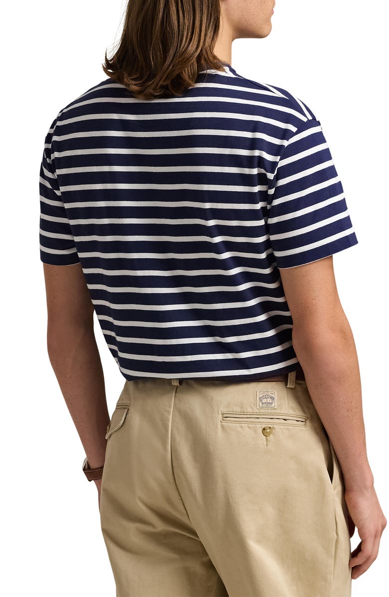 Polo Ralph Lauren Stripe Classic Fit Jersey Crewneck T-Shirt, Alternate, color,