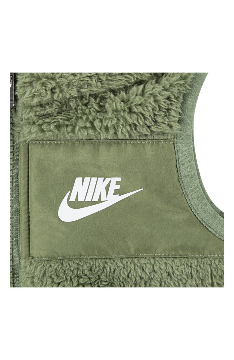 Nike Club Long Sleeve T-Shirt, Fleece Vest & Joggers Set, Alternate, color, Oil Green