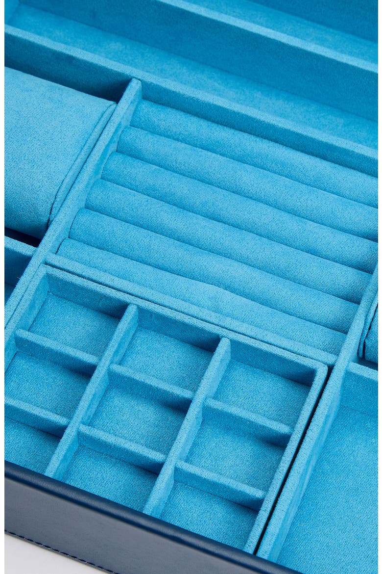 Sophia Jewelry Box with Window, Alternate, color, INDIGO