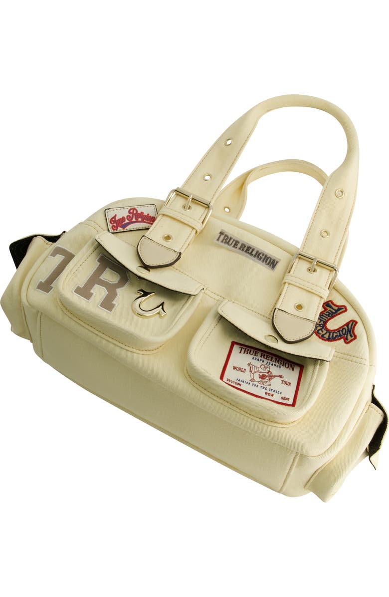 True Religion Multi-Patch Satchel, Alternate, color, Beige