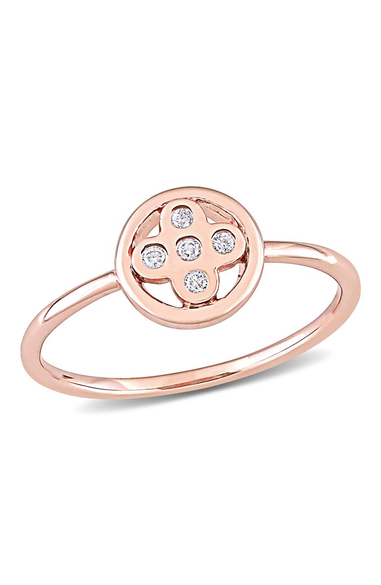 Julianna B. Diamond Accent Circular Ring 10K, Main, color, 10K Rose Gold