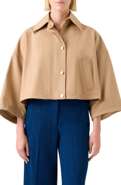 Water Repellent Cotton Garbardine Crop Car Coat