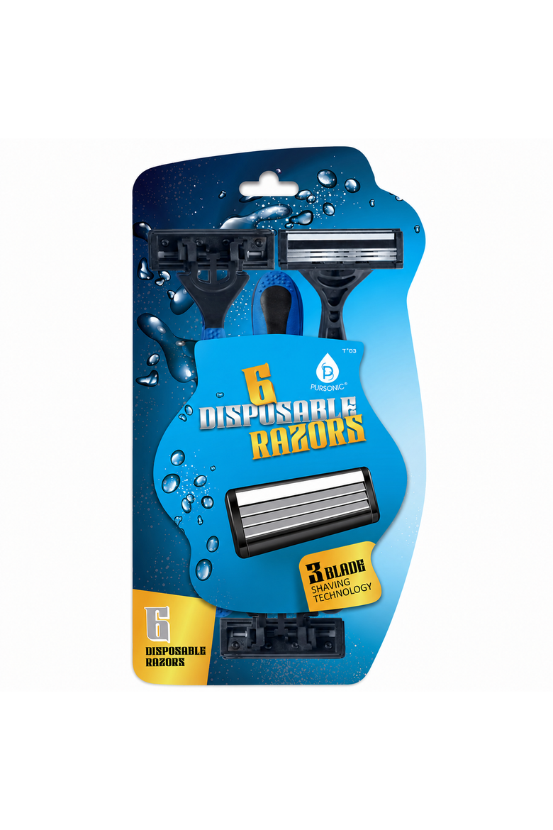 Mario Lopez 6 Disposable Razors, Main, color, Blue