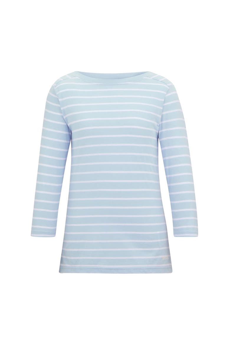 Baylette II Striped T-Shirt, Main, color, Skyway and White