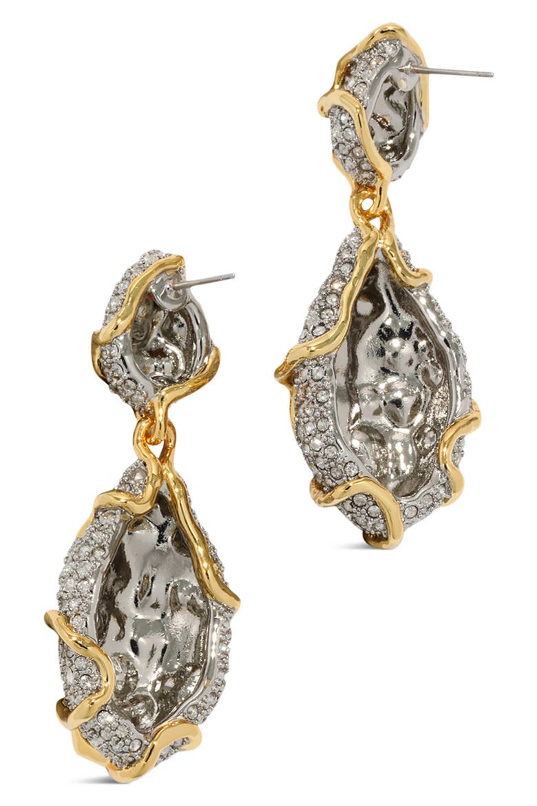 Solanales Crystal Pebble Drop Earrings, Alternate, color, CRYSTALS