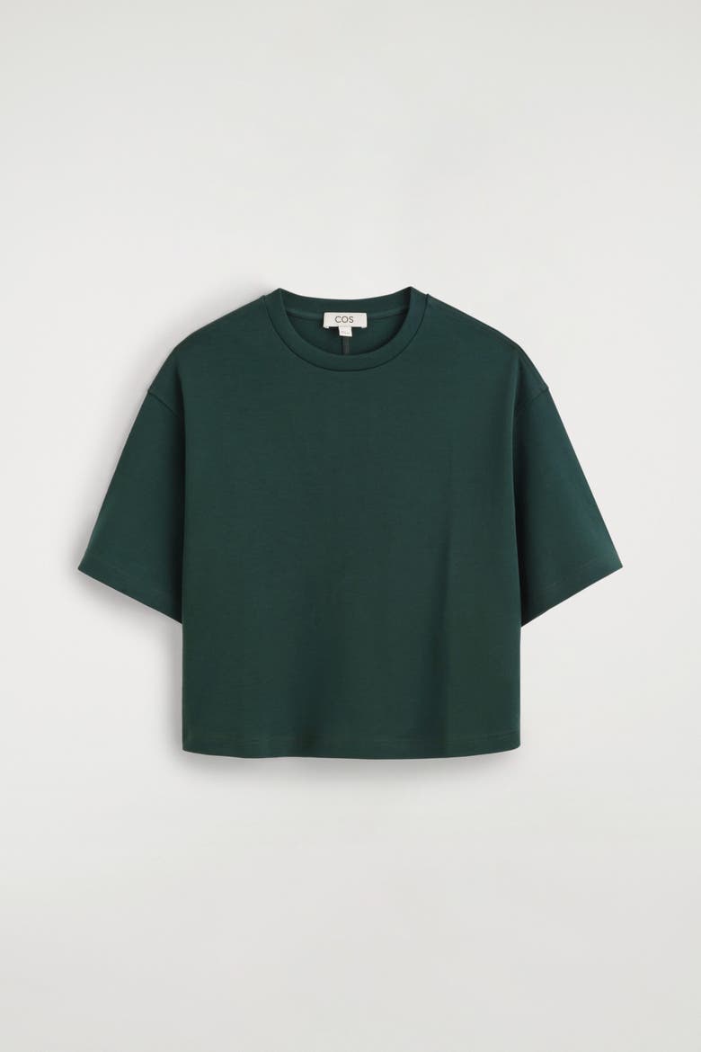 Oversized Boxy Cotton T-Shirt, Alternate, color, DARK GREEN