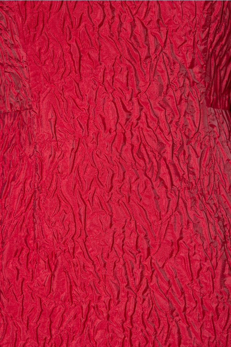 Falah Cloque Textured Midi Dress, Alternate, color, Bennett Red