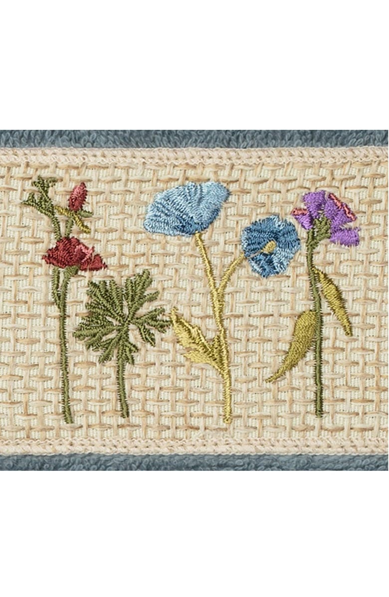 Linum Home Textiles Serenity Embellished Washcloth - Set of 2 - Teal, Alternate, color, Teal