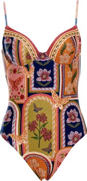 Agua Bendita Petra Fiore Underwire One-Piece Swimsuit