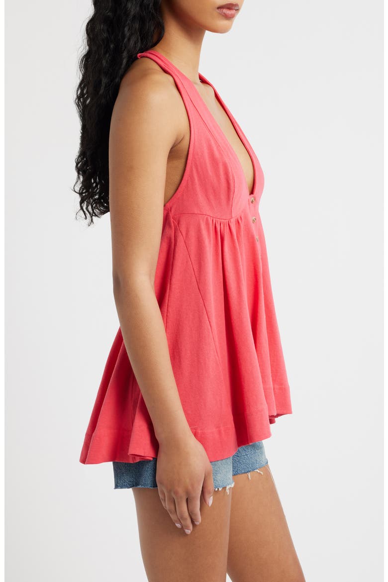 Valerie Halter Neck Cotton Tunic Top, Alternate, color, TART BERRT