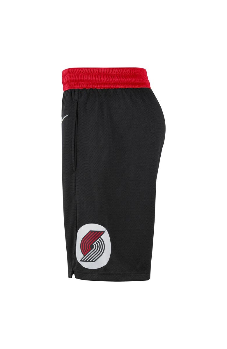 Nike Men's Nike Black/Red Portland Trail Blazers 2021/22 City Edition Swingman Shorts, Alternate, color, 