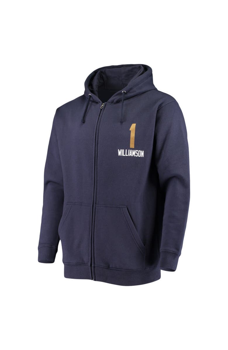 FANATICS Men's Fanatics Branded Zion Williamson Navy New Orleans Pelicans Player Name & Number Full-Zip Hoodie Jacket, Alternate, color, 