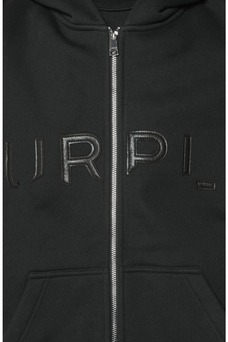 Heavyweight Fleece Zip Hoodie, Alternate, color, BLACK