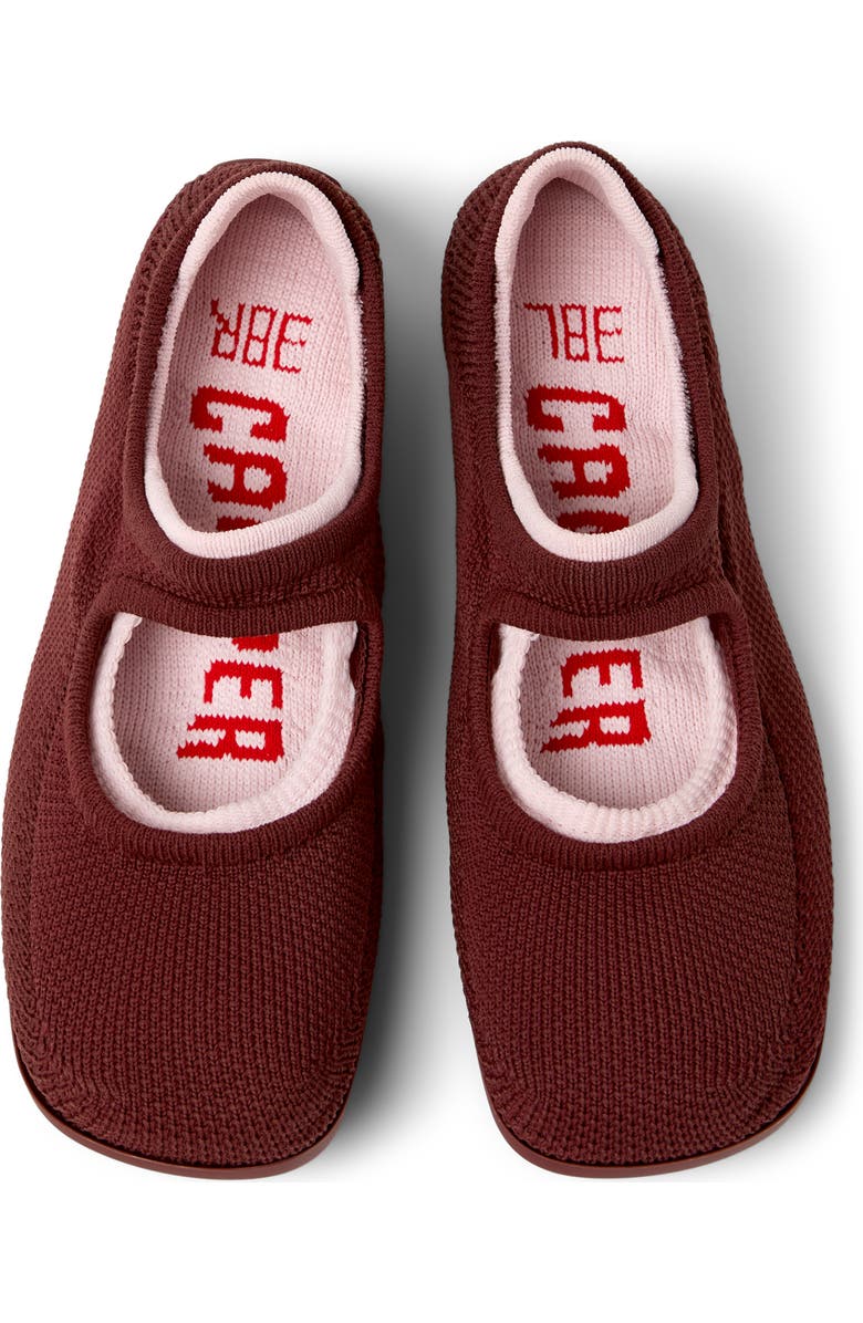 Camper Right Niko Mary Jane Flat, Alternate, color, Burgundy
