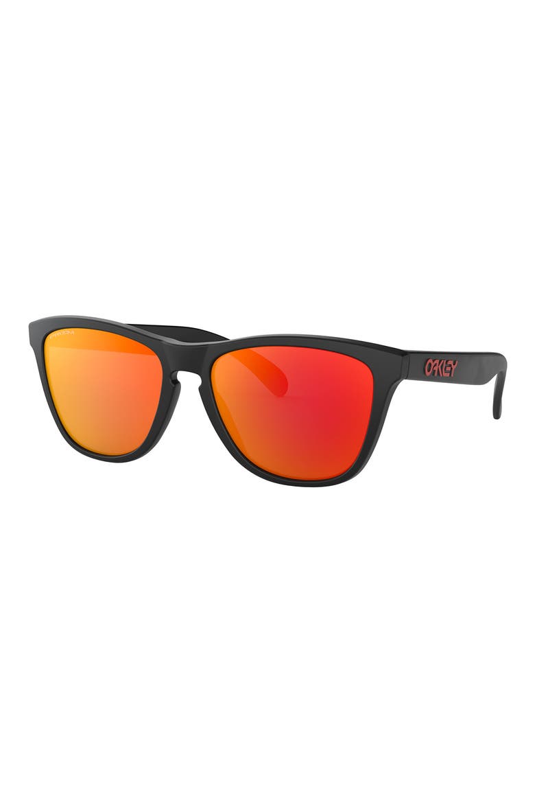 Frogskins 54mm Rectangular Sunglasses, Alternate, color, MATTE BLACK