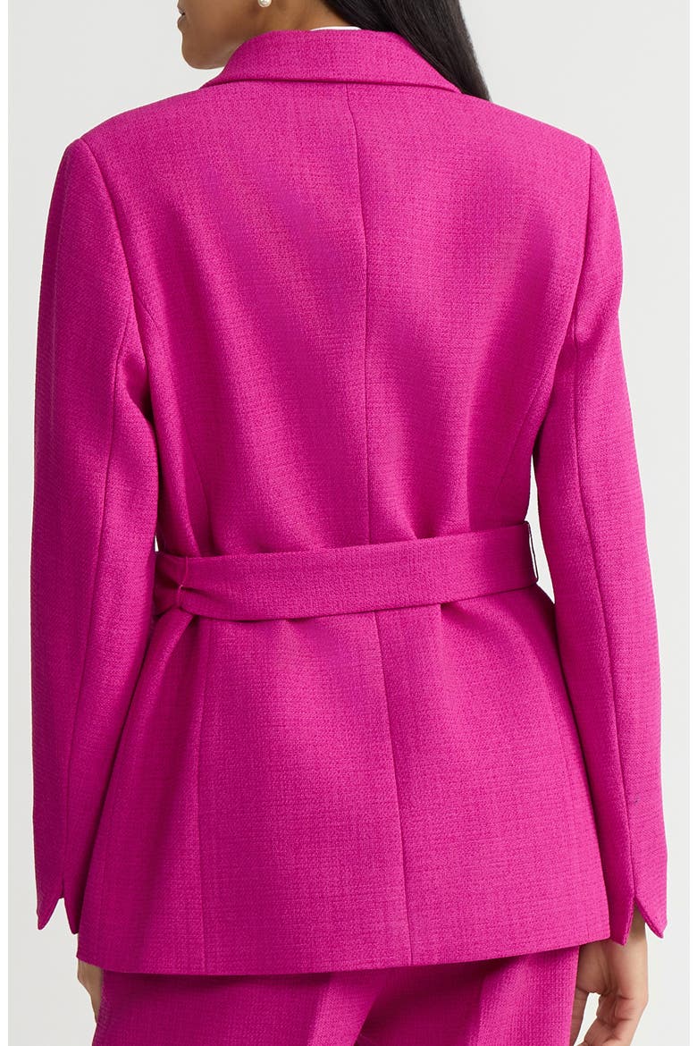 Two Button Blazer With Belted Waist, Alternate, color, COSMO PINK