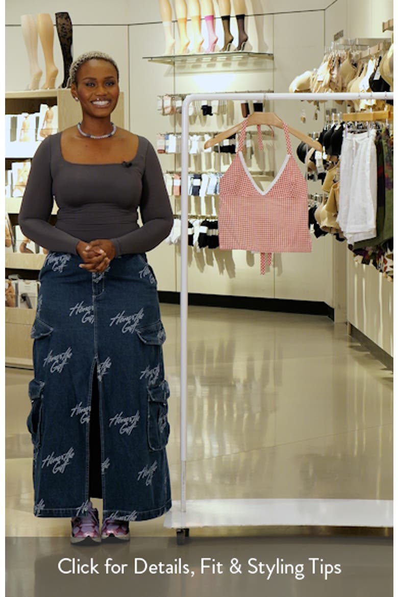 Charmaine Gingham Open Back Halter Top video