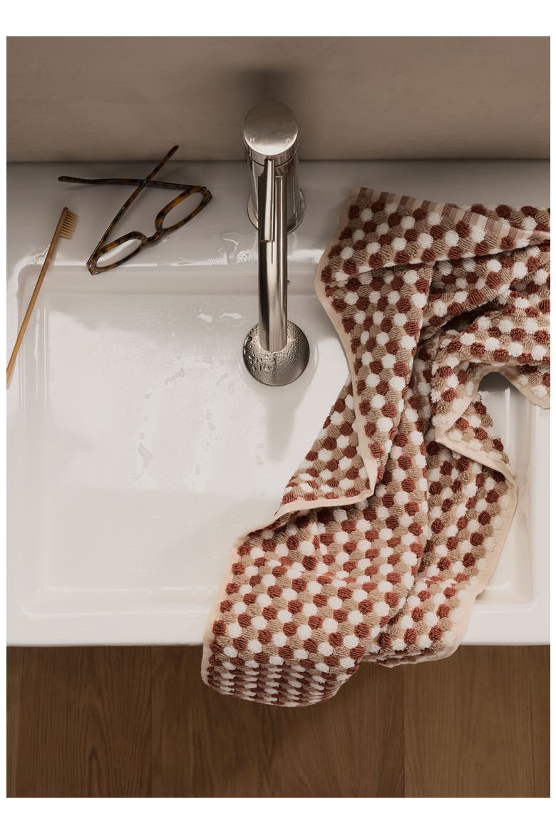 Mosaic Organic Cotton Towel (Nordstrom Exclusive), Alternate, color, CINNAMON/LATTE