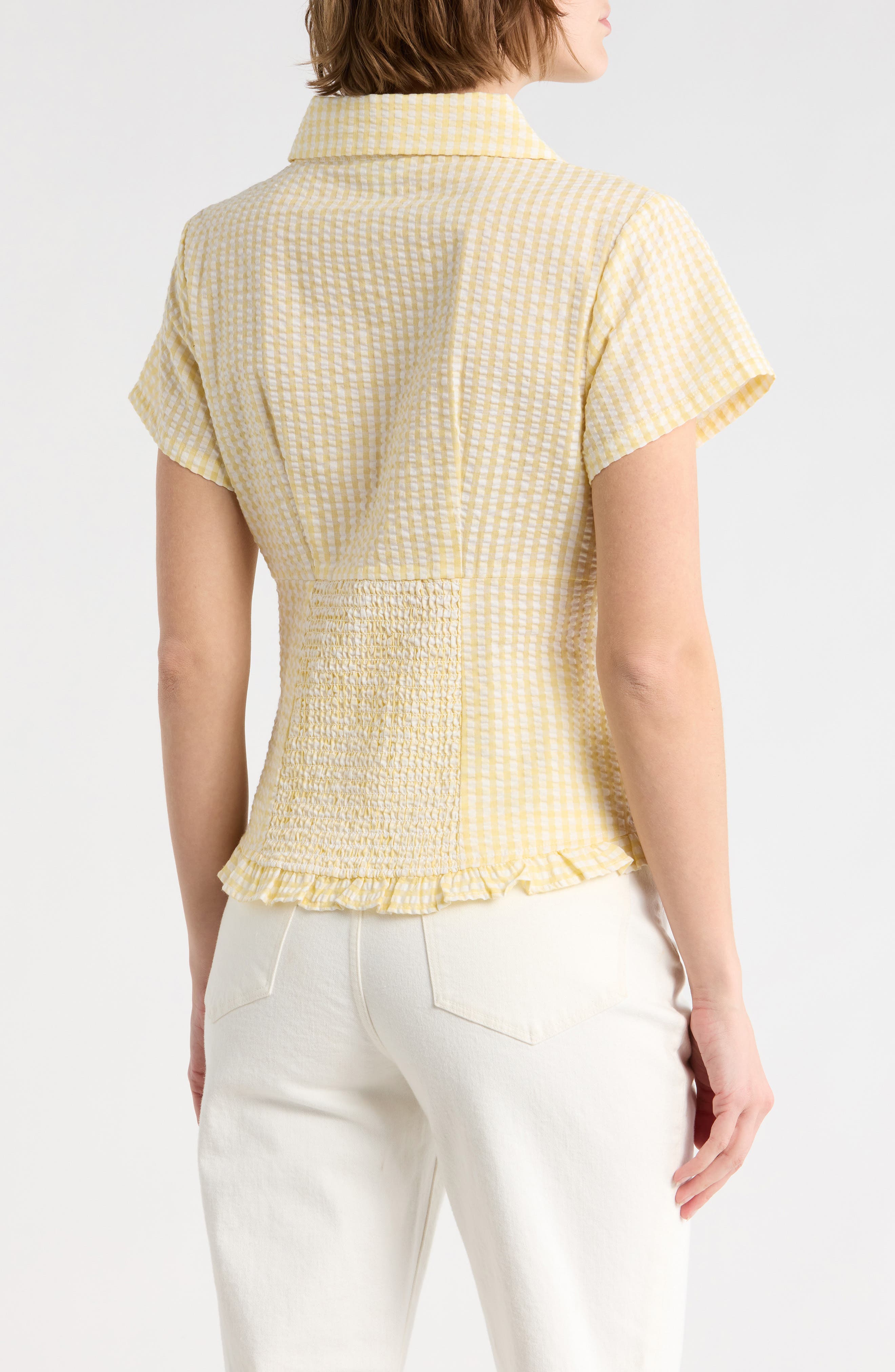 Gingham Fitted Top - image 4
