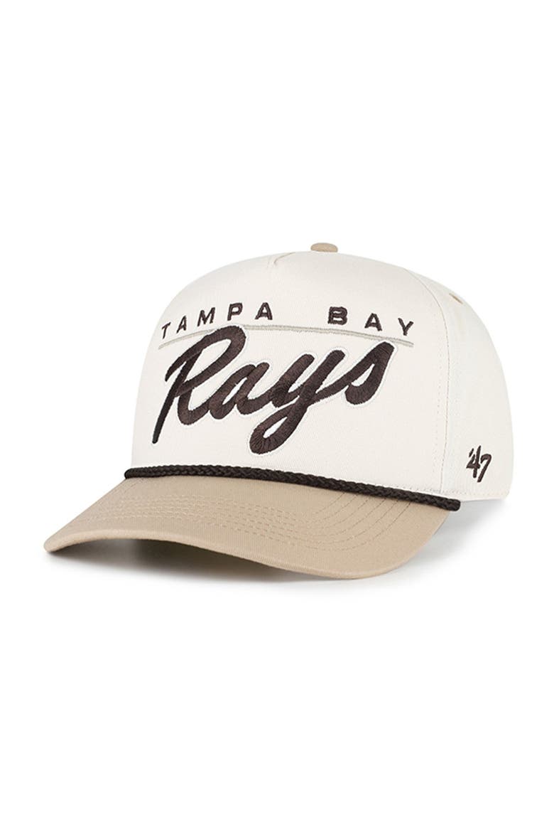 Men's '47  Natural/Tan Tampa Bay Rays Neutral Terrain Hitch Rope Adjustable Hat, Alternate, color, Natural