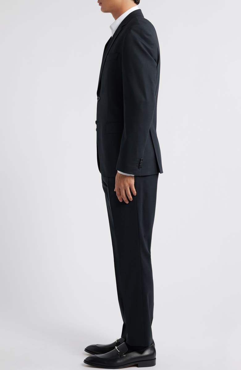 BOSS Huge Black Stretch Wool Blend Suit, Alternate, color, 