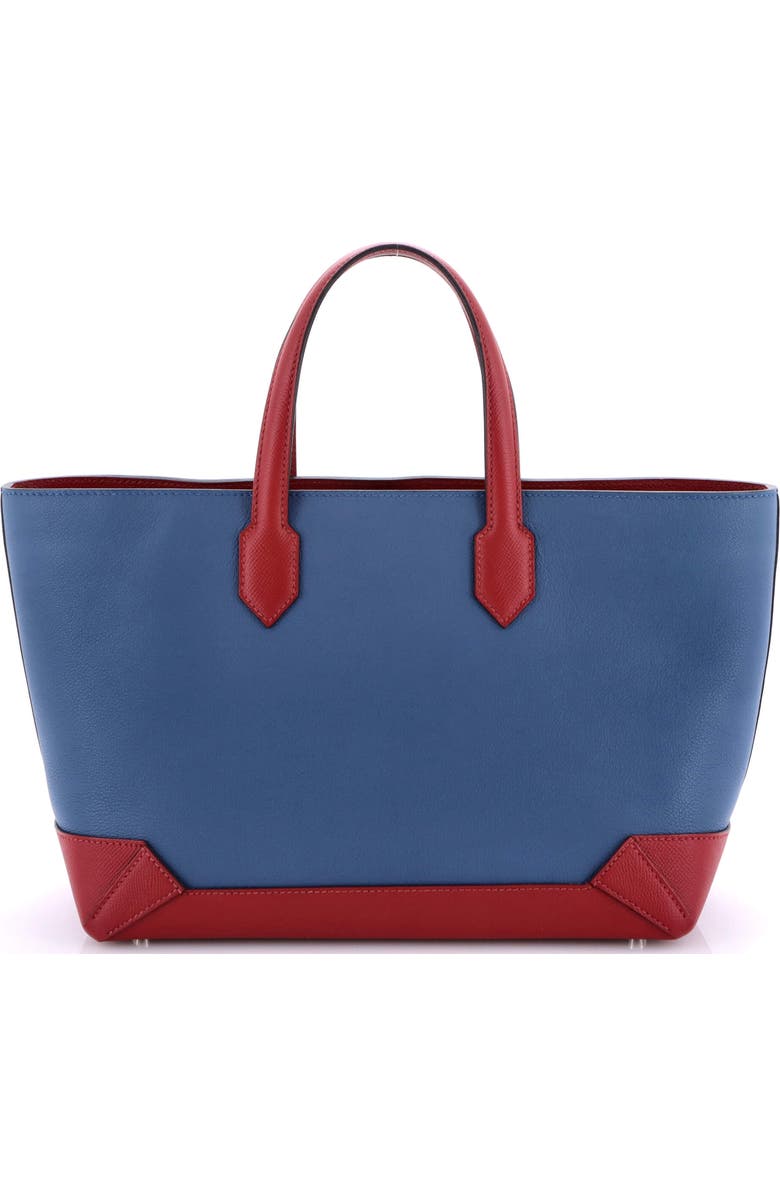 Pre-Owned Hermes Maxibox Cabas Evercolor with Epsom 30, Main, color, Bleu Agate