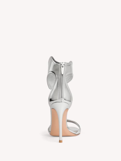 Gianvito Rossi Lucrezia 100mm Mirrored-leather Sandals In Silver