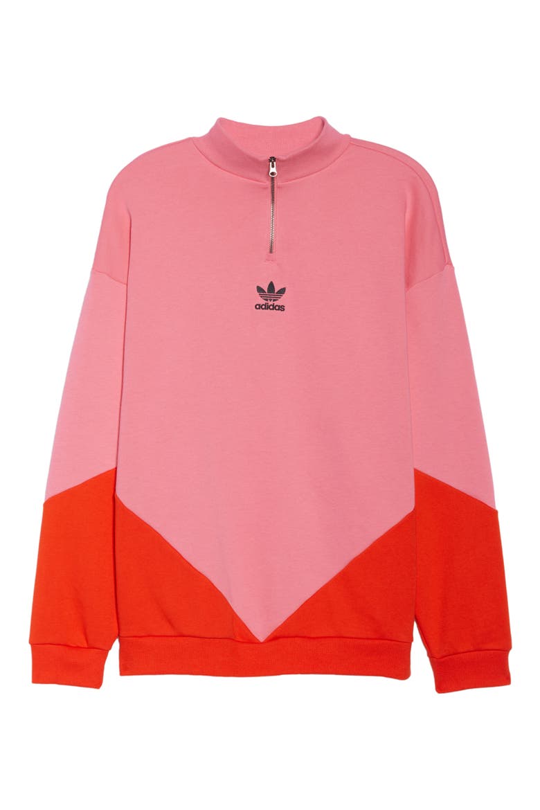 CLRDO Sweatshirt, Alternate, color, CHALK PINK/ BOLD ORANGE