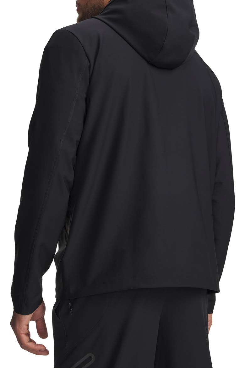 UA Unstoppable Woven Full Zip Hoodie, Alternate, color, 001 BLACK